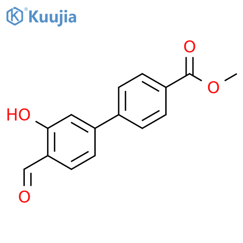 Methyl 4-(4-formyl-3-hydroxyphenyl)benzoate structure