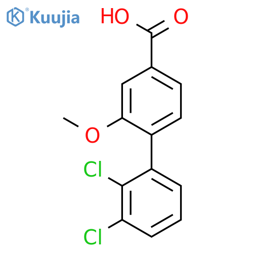 4-(2,3-Dichlorophenyl)-3-methoxybenzoic acid structure