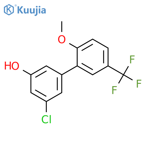 3-Chloro-5-(2-methoxy-5-trifluoromethylphenyl)phenol structure