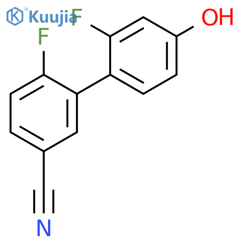 4-(5-Cyano-2-fluorophenyl)-3-fluorophenol structure