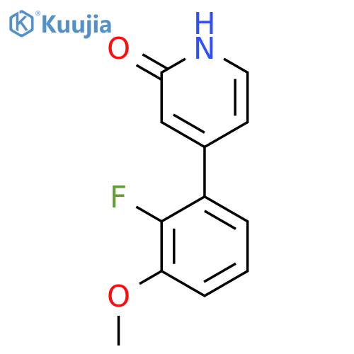 4-(2-Fluoro-3-methoxyphenyl)-2-hydroxypyridine structure