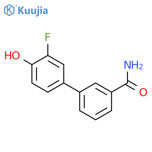 4-(3-Aminocarbonylphenyl)-2-fluorophenol structure