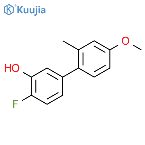 2-fluoro-5-(4-methoxy-2-methylphenyl)phenol structure