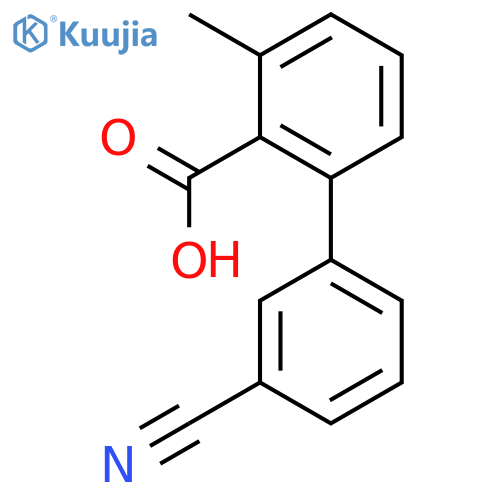 2-(3-Cyanophenyl)-6-methylbenzoic acid structure