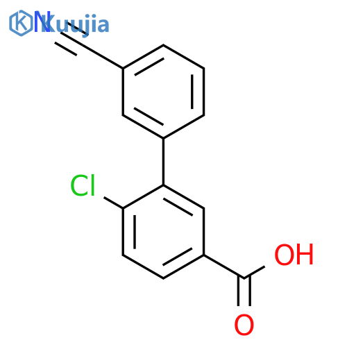 4-Chloro-3-(3-cyanophenyl)benzoic acid structure