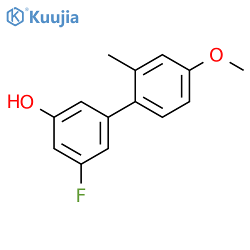 3-Fluoro-5-(4-methoxy-2-methylphenyl)phenol structure