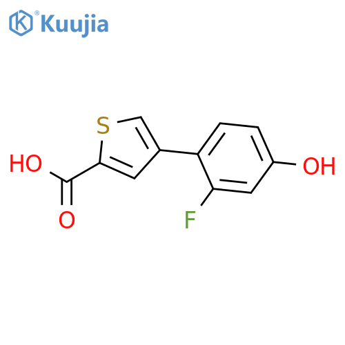 4-(2-Fluoro-4-hydroxyphenyl)thiophene-2-carboxylic acid structure