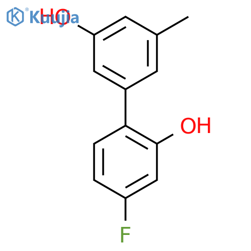 5-(4-Fluoro-2-hydroxyphenyl)-3-methylphenol structure