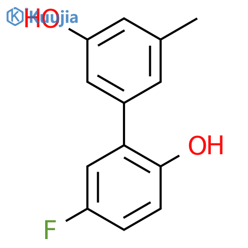 5-(5-Fluoro-2-hydroxyphenyl)-3-methylphenol structure