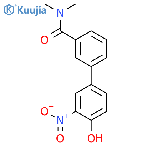 4-[3-(N,N-Dimethylaminocarbonyl)phenyl]-2-nitrophenol structure