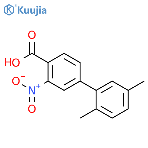 4-(2,5-Dimethylphenyl)-2-nitrobenzoic acid structure