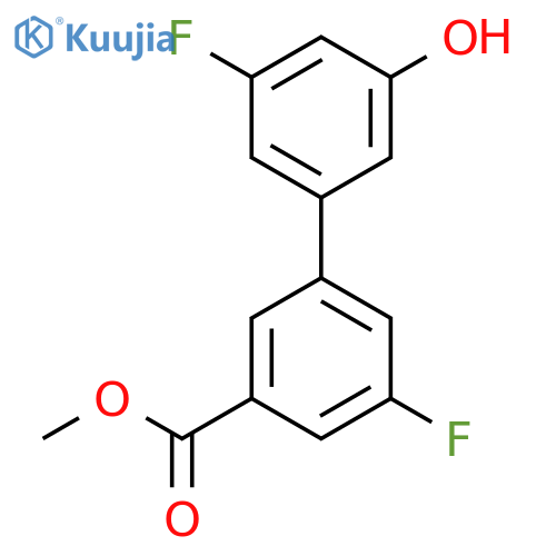 3-Fluoro-5-(3-fluoro-5-methoxycarbonylphenyl)phenol structure