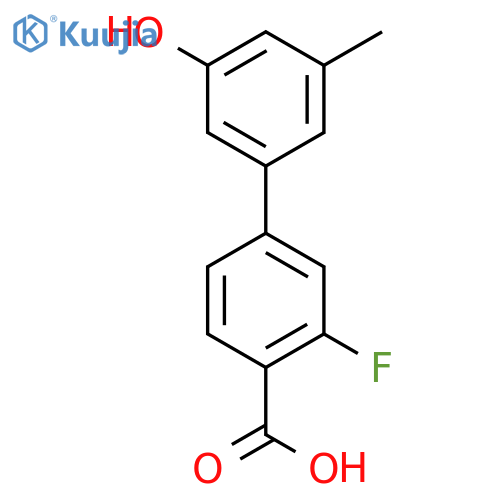 5-(4-Carboxy-3-fluorophenyl)-3-methylphenol structure