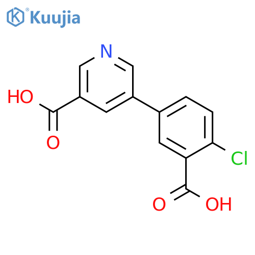 5-(3-Carboxy-4-chlorophenyl)pyridine-3-carboxylic acid structure
