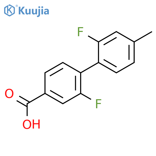 3-Fluoro-4-(2-fluoro-4-methylphenyl)benzoic acid structure