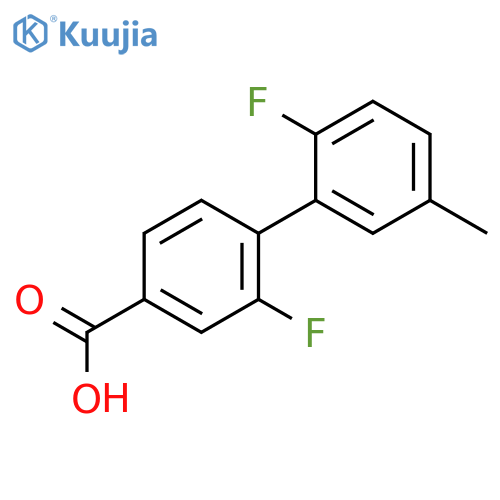 3-Fluoro-4-(2-fluoro-5-methylphenyl)benzoic acid structure