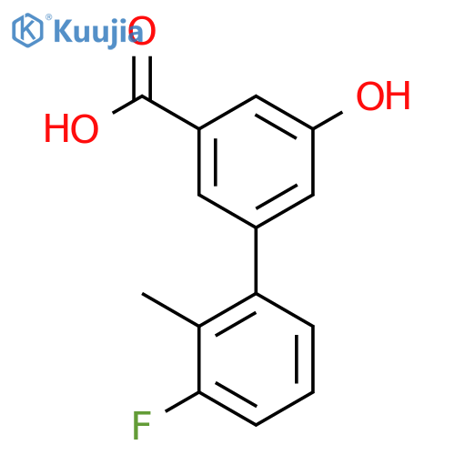 3-(3-Fluoro-2-methylphenyl)-5-hydroxybenzoic acid structure