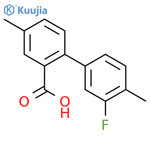 2-(3-fluoro-4-methylphenyl)-5-methylbenzoic Acid structure