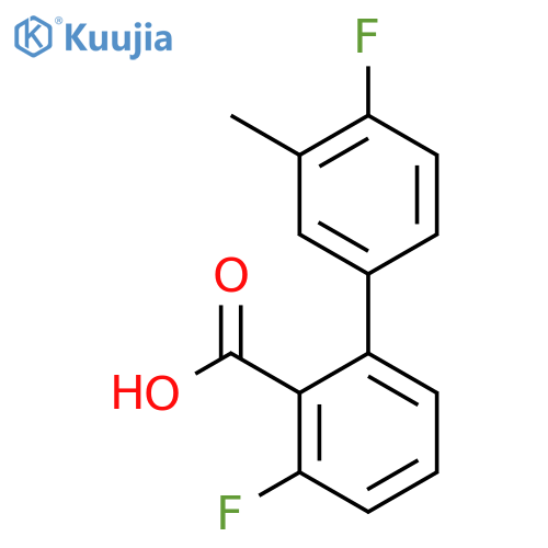 6-Fluoro-2-(4-fluoro-3-methylphenyl)benzoic acid structure