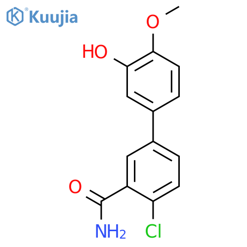 5-(3-Carbamoyl-4-chlorophenyl)-2-methoxyphenol structure