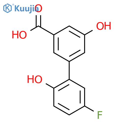 3-(5-Fluoro-2-hydroxyphenyl)-5-hydroxybenzoic acid structure