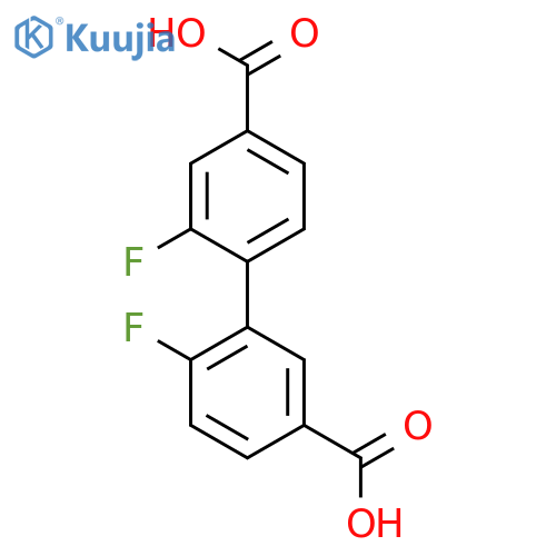 4-(5-Carboxy-2-fluorophenyl)-3-fluorobenzoic acid structure