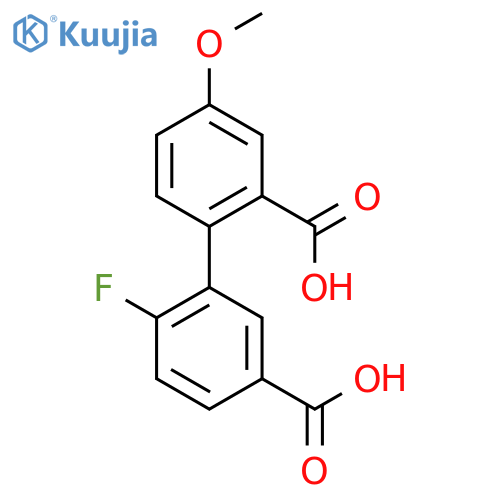 3-(2-carboxy-4-methoxyphenyl)-4-fluorobenzoic Acid structure