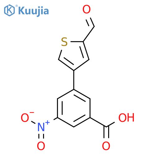 3-(5-Formylthiophen-3-yl)-5-nitrobenzoic acid structure