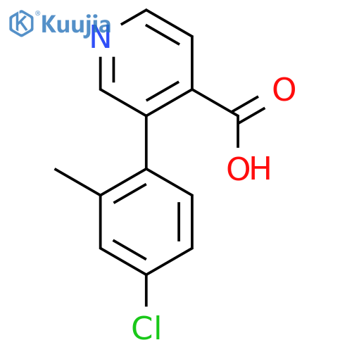 3-(4-Chloro-2-methylphenyl)pyridine-4-carboxylic acid structure