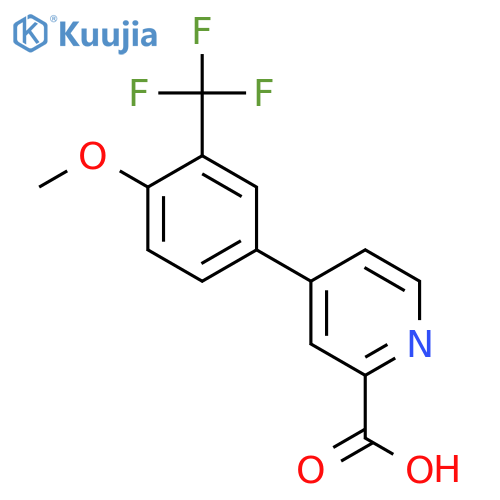 4-(4-Methoxy-3-trifluoromethylphenyl)picolinic acid structure