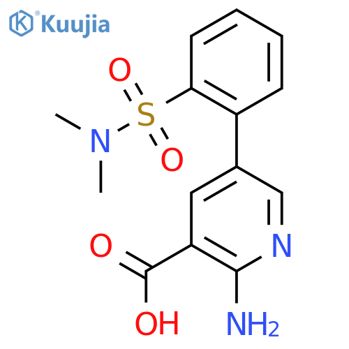 2-Amino-5-(2-N,N-dimethylsulfamoylphenyl)nicotinic acid structure