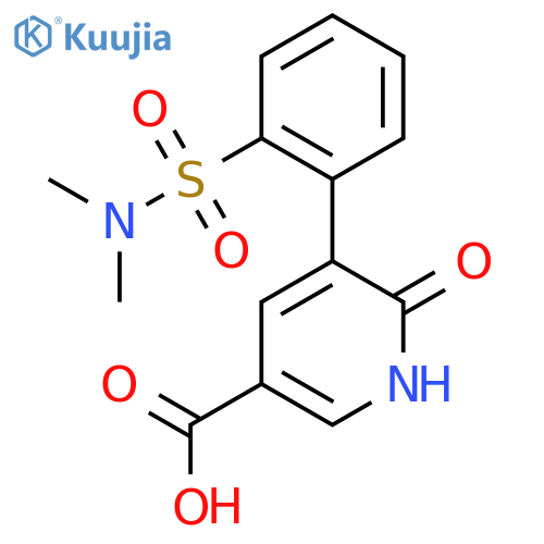 5-(2-N,N-Dimethylsulfamoylphenyl)-6-hydroxynicotinic acid structure