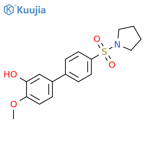 2-Methoxy-5-[4-(pyrrolidinylsulfonyl)phenyl]phenol structure