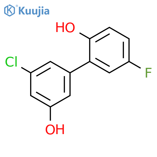 3-Chloro-5-(5-fluoro-2-hydroxyphenyl)phenol structure