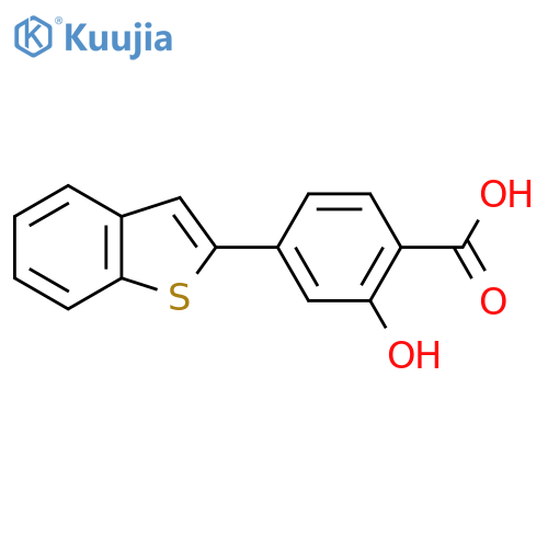 4-[Benzo(b)thiophen-2-yl]-2-hydroxybenzoic acid structure