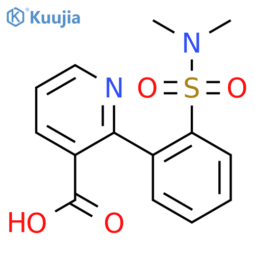 2-(2-N,N-Dimethylsulfamoylphenyl)nicotinic acid structure