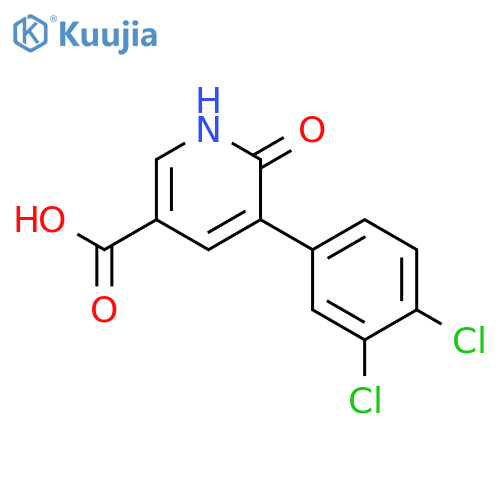 5-(3,4-Dichlorophenyl)-6-hydroxynicotinic acid structure