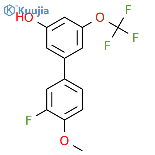 5-(3-Fluoro-4-methoxyphenyl)-3-trifluoromethoxyphenol structure