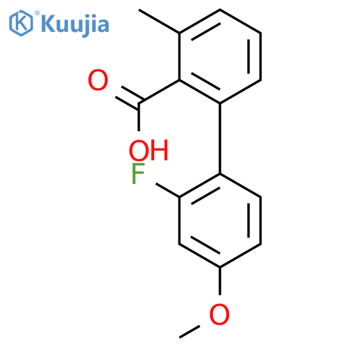 2-(2-fluoro-4-methoxyphenyl)-6-methylbenzoic Acid structure