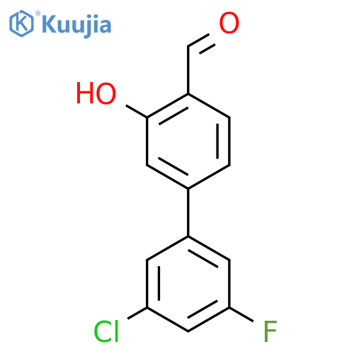 5-(3-Chloro-5-fluorophenyl)-2-formylphenol structure