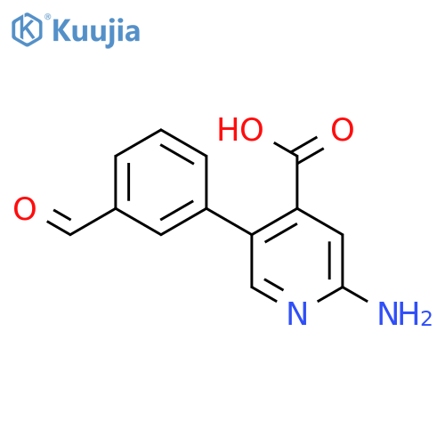 2-Amino-5-(3-formylphenyl)pyridine-4-carboxylic acid structure