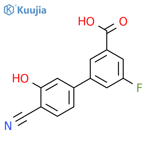 5-(3-Carboxy-5-fluorophenyl)-2-cyanophenol structure