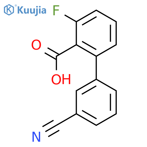 2-(3-cyanophenyl)-6-fluorobenzoic Acid structure