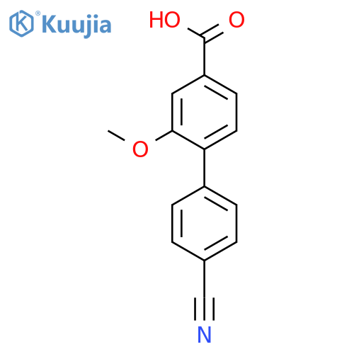 4-(4-Cyanophenyl)-3-methoxybenzoic acid structure