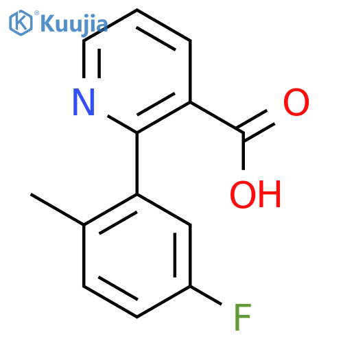 2-(5-Fluoro-2-methylphenyl)nicotinic acid structure
