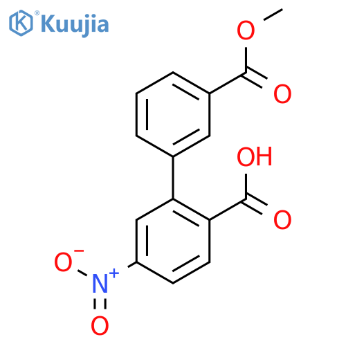 2-(3-methoxycarbonylphenyl)-4-nitrobenzoic Acid structure