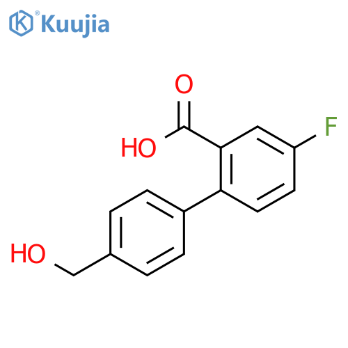 5-Fluoro-2-(4-hydroxymethylphenyl)benzoic acid structure