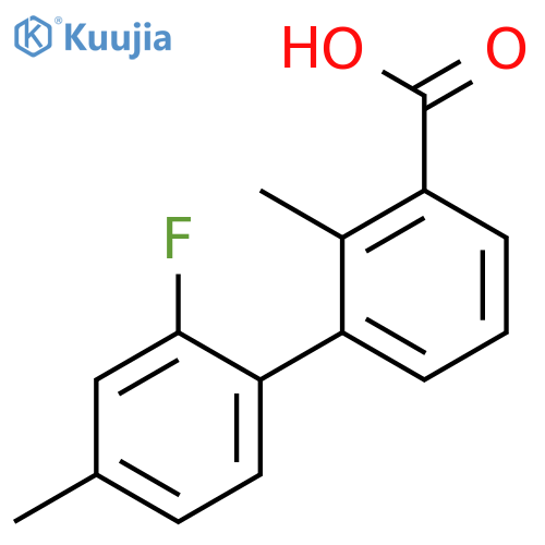 3-(2-Fluoro-4-methylphenyl)-2-methylbenzoic acid structure