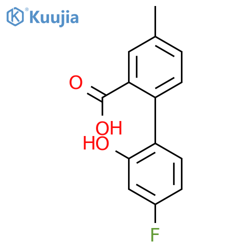 2-(4-Fluoro-2-hydroxyphenyl)-5-methylbenzoic acid structure
