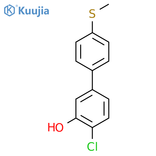 2-Chloro-5-(4-methylsulfanylphenyl)phenol structure
